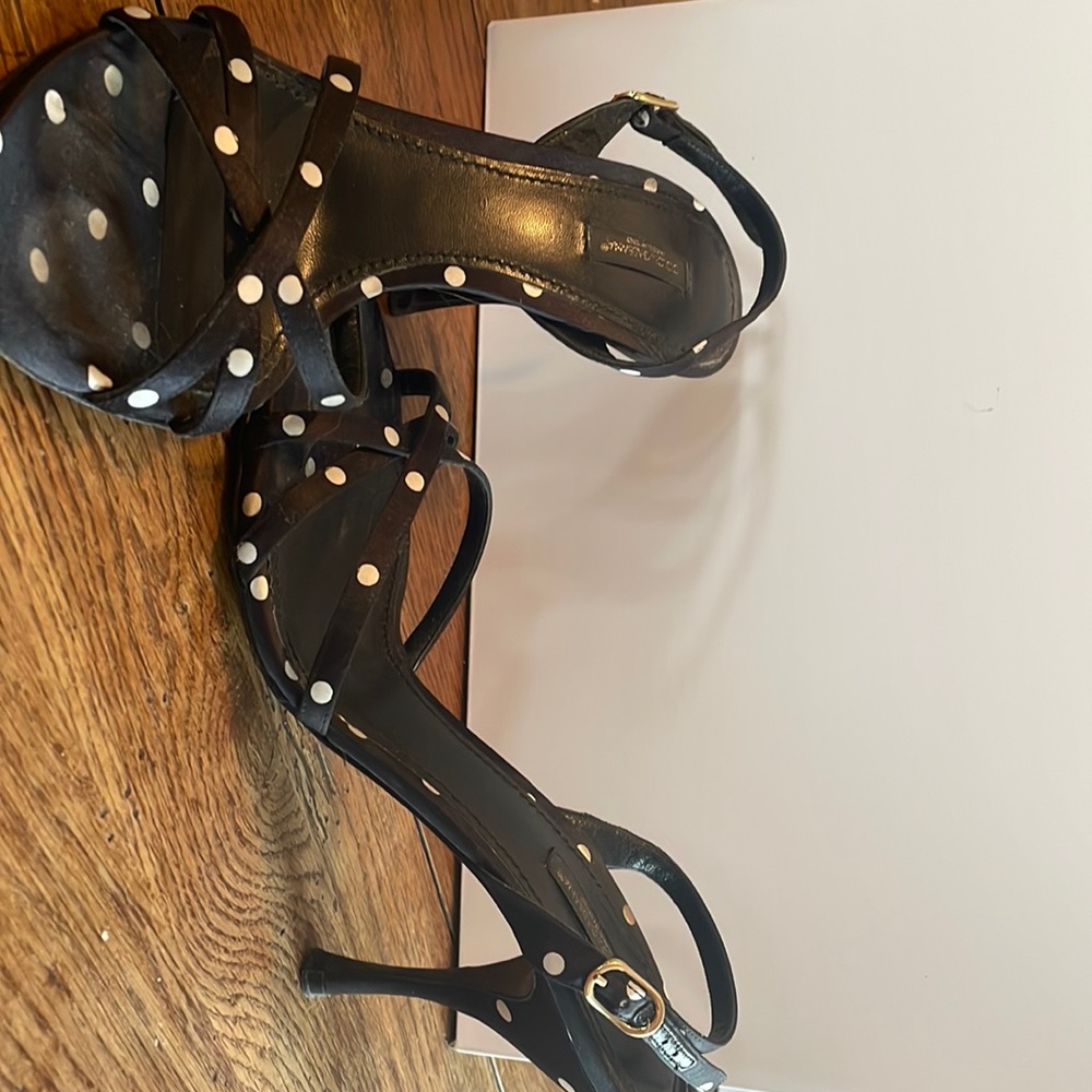 Dolce and Gabbana polkadot strap he sandals.